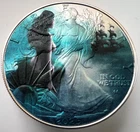 Mermaid and Pirate Ship - American Silver Eagle 1oz .999 Silver Dollar Coin