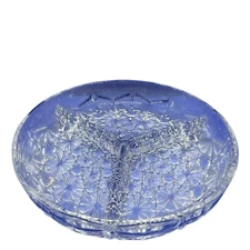 Luxhem Veropa Cut Crystal Relish Dish Made in France