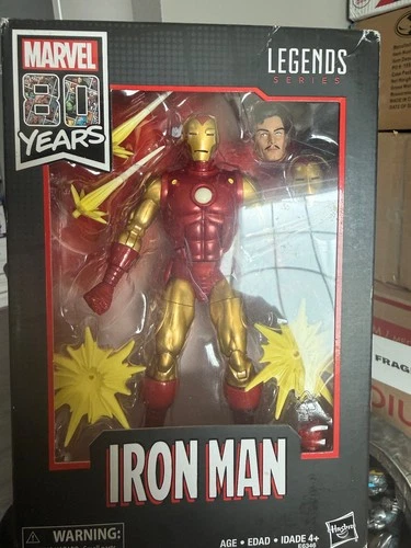 FIGURA DE ACCIÓN IRON MAN 80 AÑOS RETRO LEYENDAS DE MARVEL NUEVA EN CAJA SELLADA