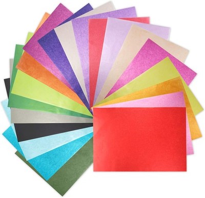 Tissue Paper 200 Sheets - 20 Vibrant Rainbow Colors for Gift Wrapping, Craft