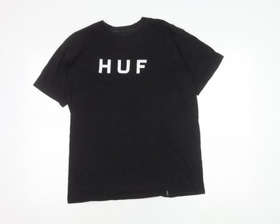 Schwarzes T-Shirt Herren UK Größe M HUF