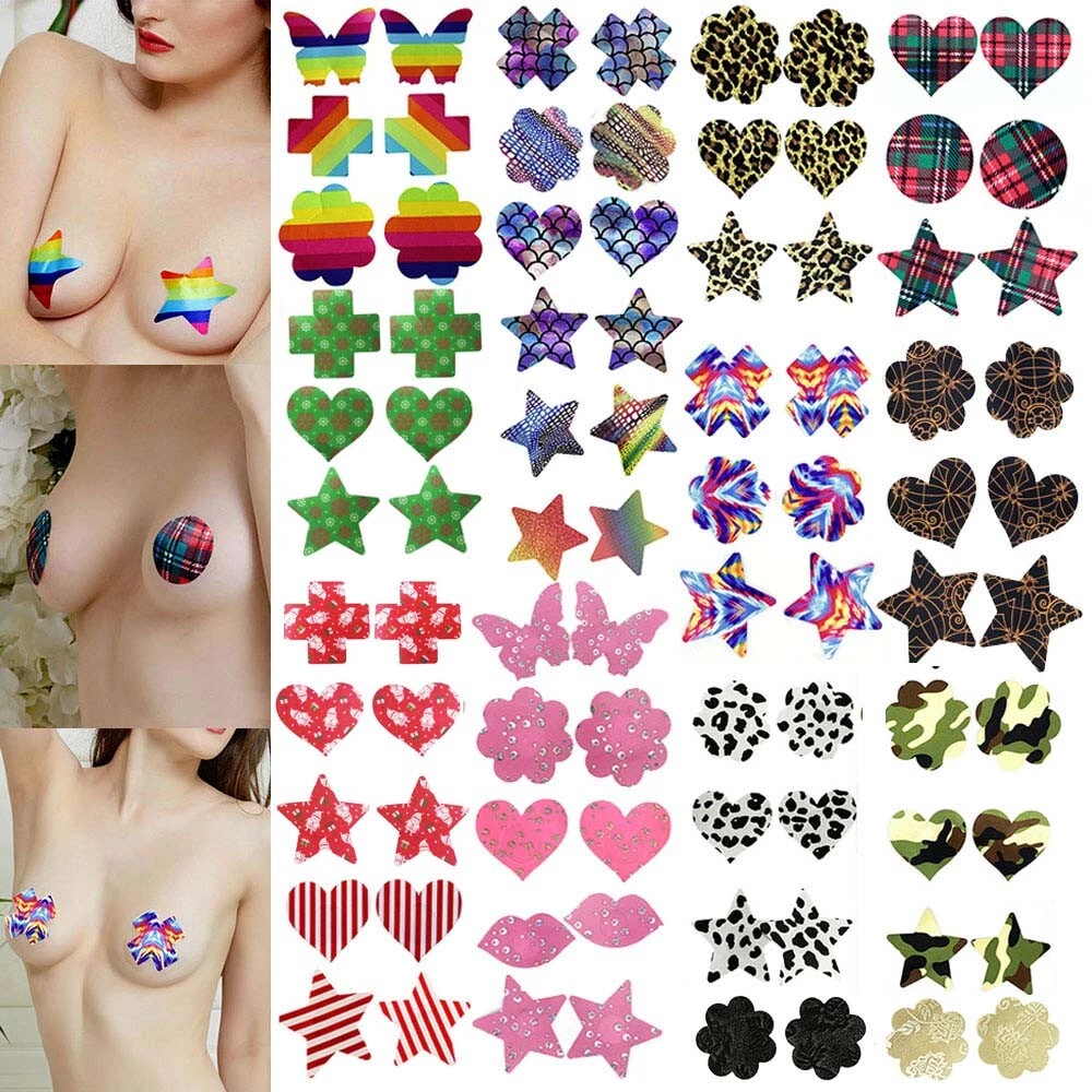 Breast Nipple Cover Self Adhesive Satin Bra Tape Pads Pasties Enhancer  Stickers☆