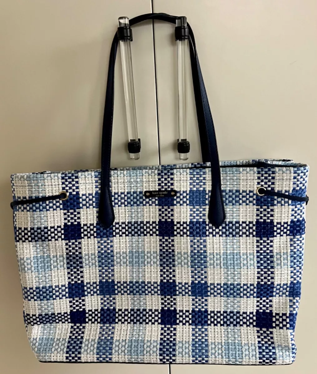 Kate spade blue hotsell plaid purse