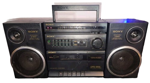 Vintage 1980s Sony CFS-1200 Boombox AM/FM Cassette Player Equalizer - Picture 13 of 13