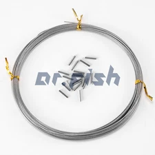 32ft Stailess Fishing Wire Leader Line with 20 Crimps Kit Offshore Saltwater