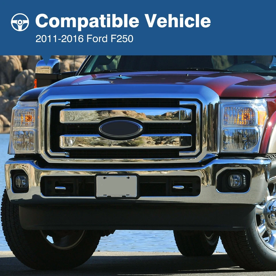 Chrome Steel Front Bumper Face Bar For 2011-2016 Ford F-250 F-350 Super Duty - Image 4 of 4