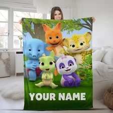 Word Party Blanket Custom Blanket With Name  Personalized Word Party Fleece Blan