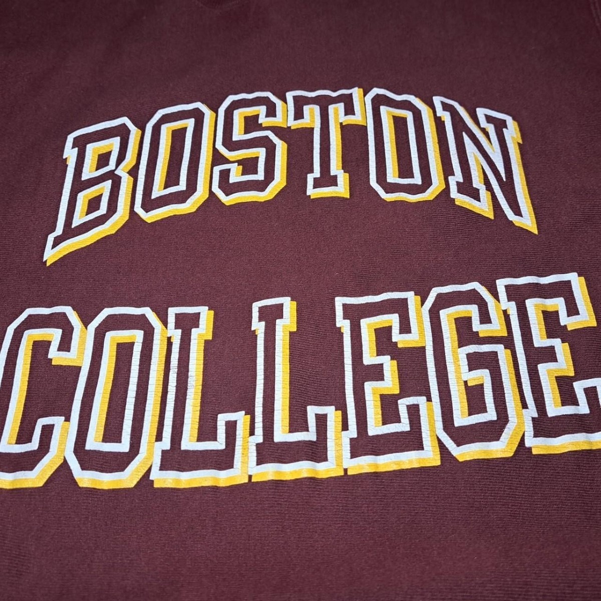 トップス 80s champion RW 'BOSTON' college sweat Vintage 80s Champion Boston College Hooded Sweatshirt XXL