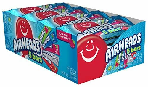 Airheads Variety 5 Full Size Bars Pack Counter Display Assorted Flavors 18 Pack - Picture 1 of 6