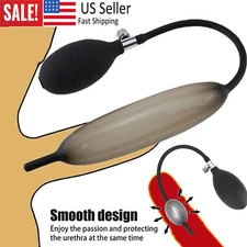 Silicone Inflatable Urethral Sounding Stretcher Penis Plug Pump Dilator Sex Toys