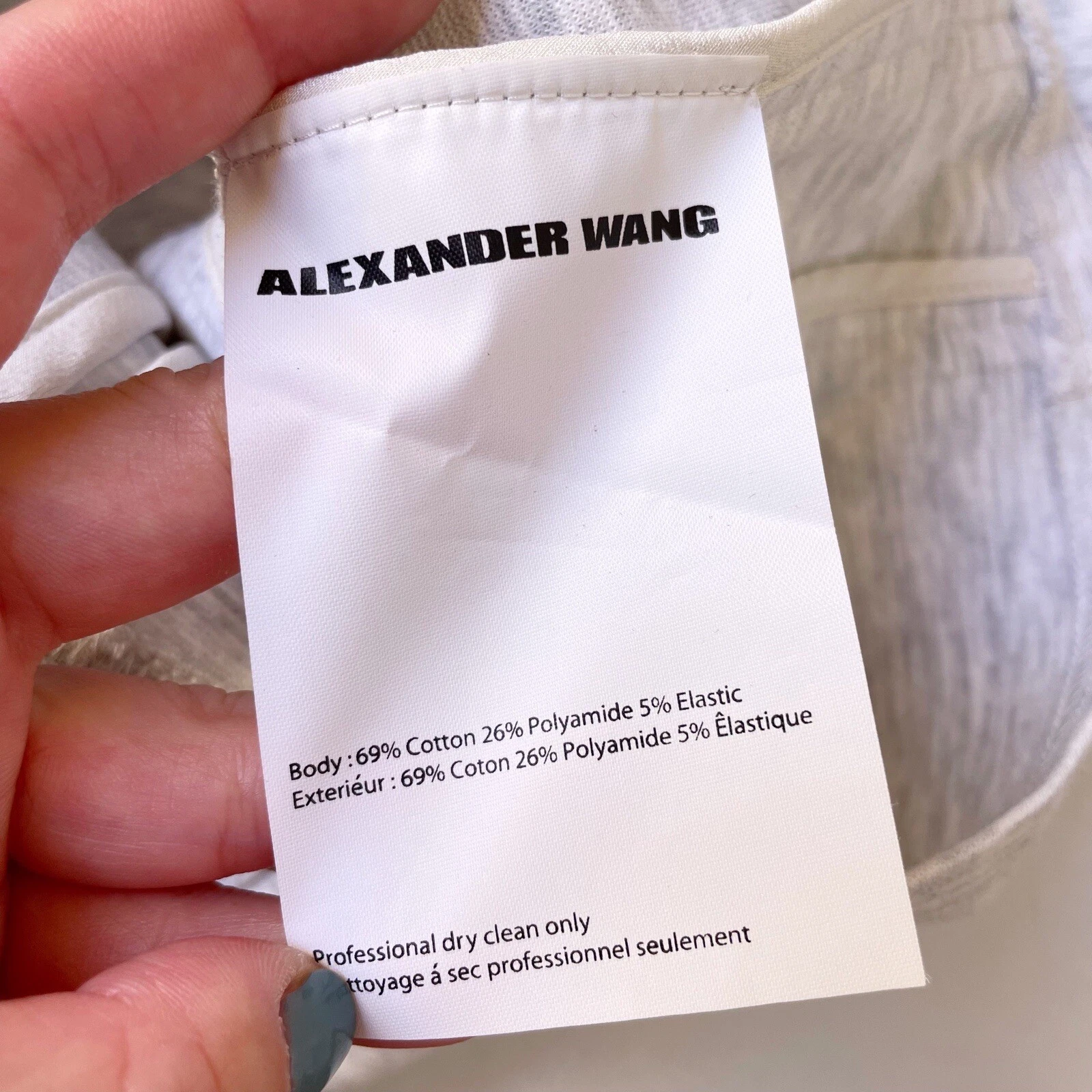 Abito in jersey grigio erica Alexander Wang Ponte Criss a croce posteriore cerniera anteriore taglia 2