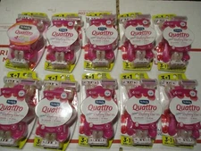 LOT OF 10 Schick Quattro For Women Raspberry Rain Disposable Razor - 4 Ct EACH