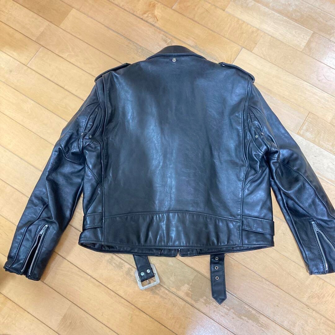 Schott Perfecto ブラックライダースジャケット 48 Schott Perfecto Double Leather Riders Jacket Size 44 Made in