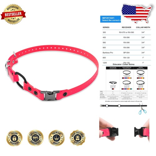 Versatile 3/4-Inch Quick Snap Bungee Dog Collar - Biothane, Adjustable Fit