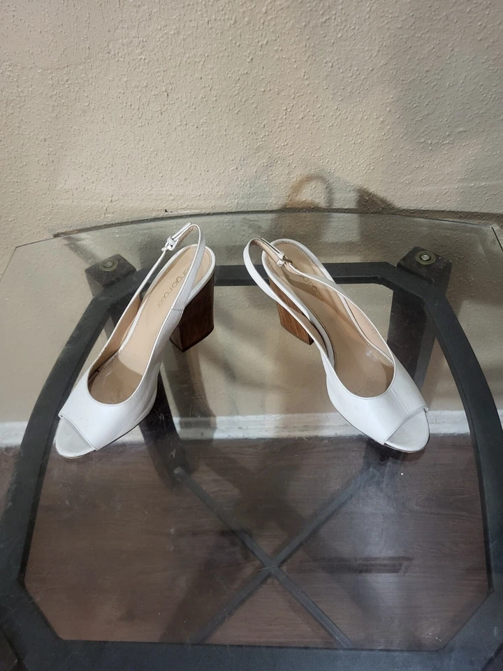 Zapatos para mujer Sergio Rossi de cuero blanco, talla 6/37, estado en muy buen estado Foto 4 de 4