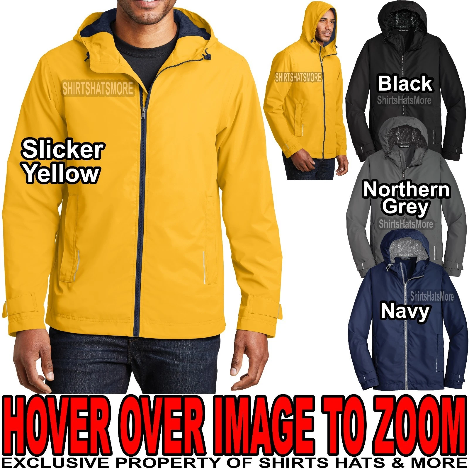 Mens Waterproof Rain Jacket Coat Slicker Hood Pockets S-XL, 2XL, 3XL, 4XL NEW
Opens in a new window
