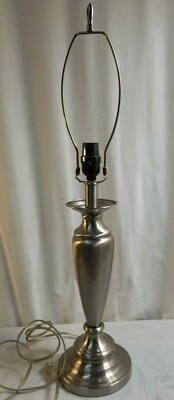 28'' CHROME Finish Table Lamp WORKING 