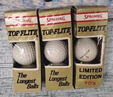 3 Boxes of Spalding Top-Flite Golf Balls New Old Stock - USA VTG 9 Balls Total