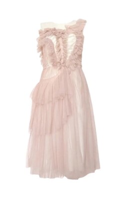 Needle And Thread Womens Midi Tulle Dress Size 8 UK 4 US M Pink Occasion Party
