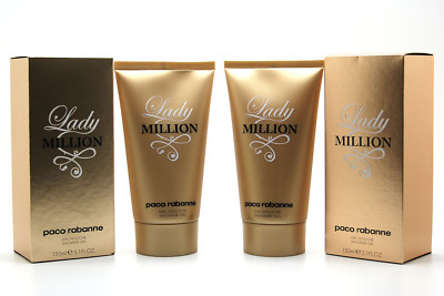LADY MILLION  by Paco Rabanne 5.1 oz, 150 ml Shower Gel for Women (Lots of 2)