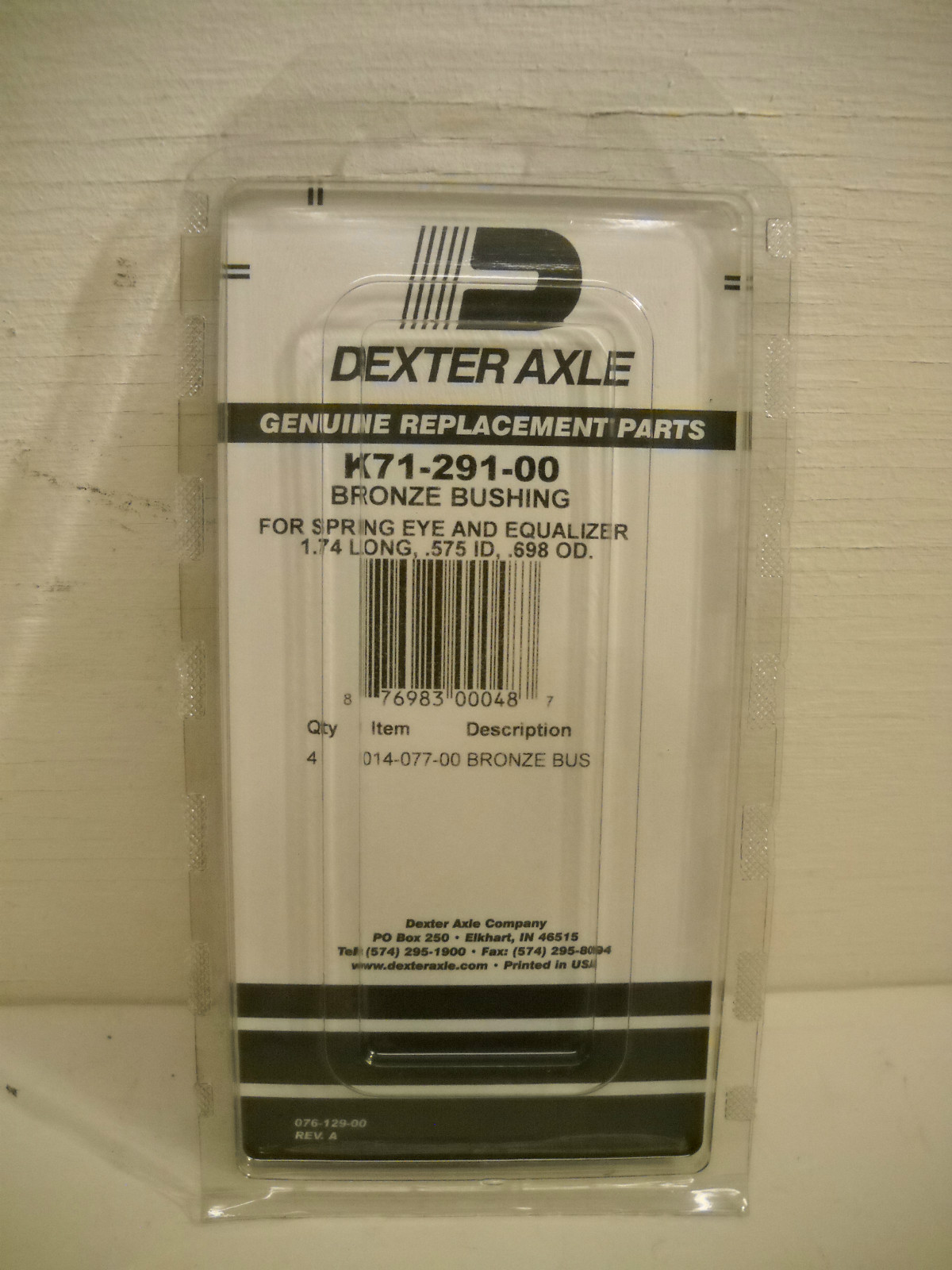 Dexter Axle Genuine Replacement Bronze Trailer Spring Bushings, 9/16x11