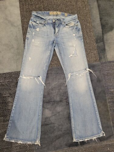 BKE Fulton jeans 29 R 32 Buckle Blue Distressed