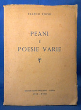 Franco Fochi, Peani and various poems. Fresching 1940. Poetry Autograph. Excellent