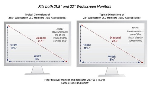 Kantek LCD Protect Deluxe Anti-Glare Filter for 21.5-Inch and 22-Inch Widescr... - Picture 3 of 3