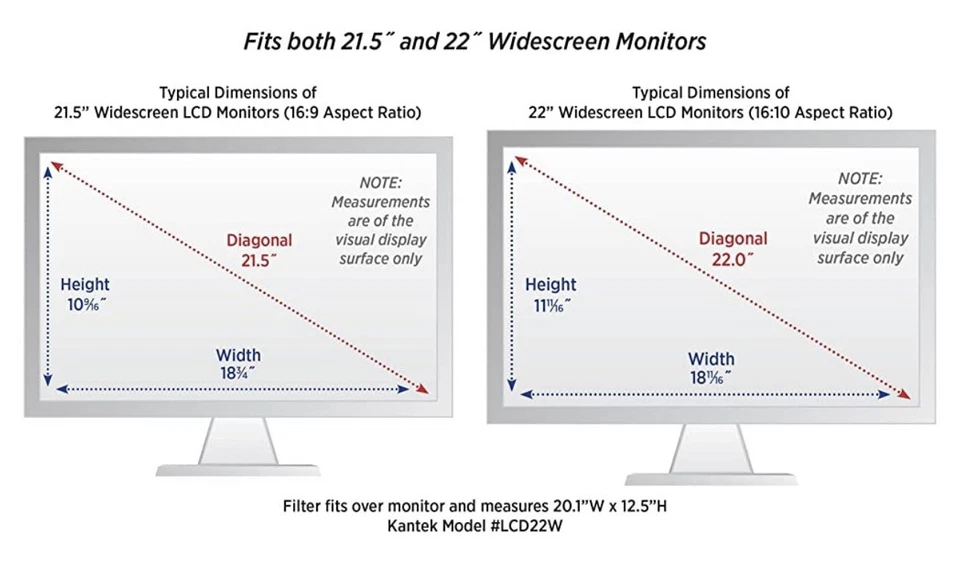 Kantek LCD Protect Deluxe Anti-Glare Filter for 21.5-Inch and 22-Inch Widescr... - Image 3 of 3