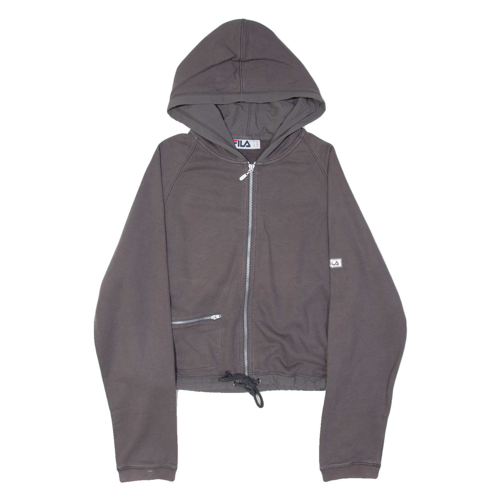 FILA Felpa donna grigia con cappuccio e zip intera M