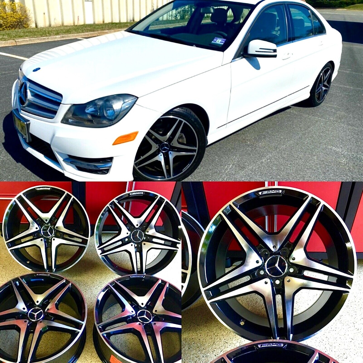 BLACK EDT MERCEDES 18 INCH RIMS WHEELS SET4 NEW 18/8.5 FITS Cla250