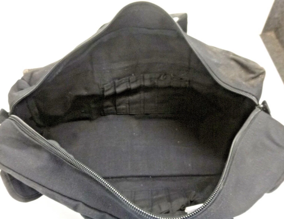 NUEVO TEXSPORT Bolsa de Herramientas de Uso General de Lona de 2 Bolsillos, 9"H x 19"W x 6"D, Negro Foto 2 de 3