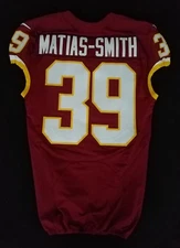 #39 Geno matias-smith of Washington Redskins NFL Game-Issued Road Jersey - 75390