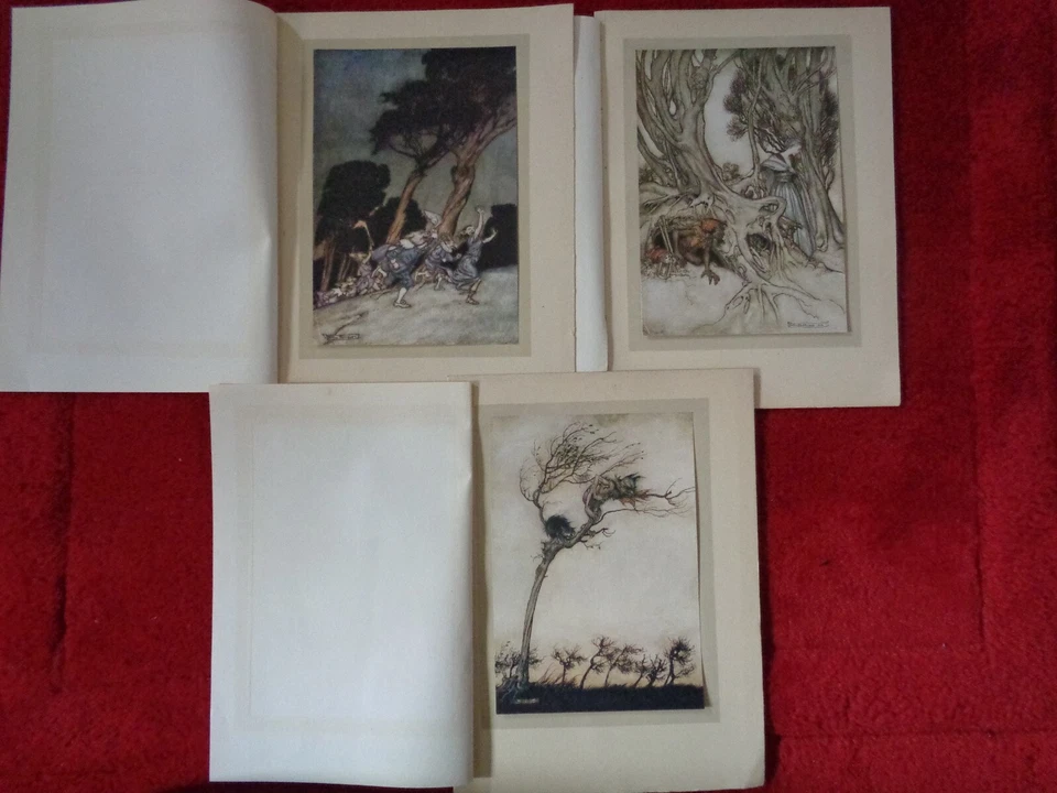 9 x colour Arthur Rackham illustrations – original 1921 prints from ‘Comus'. - image 4 of 4