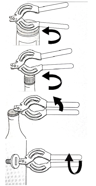Deckelöffner Glasöffner Schraubdeckelöffner Glas Dosen Multi Universal Öffner  - Bild 4 von 4