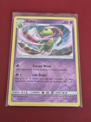 Pokemon Karte Sonne Mond Kosmische Finsternis Xatu 79/236 Rare Reverse Holo TCG