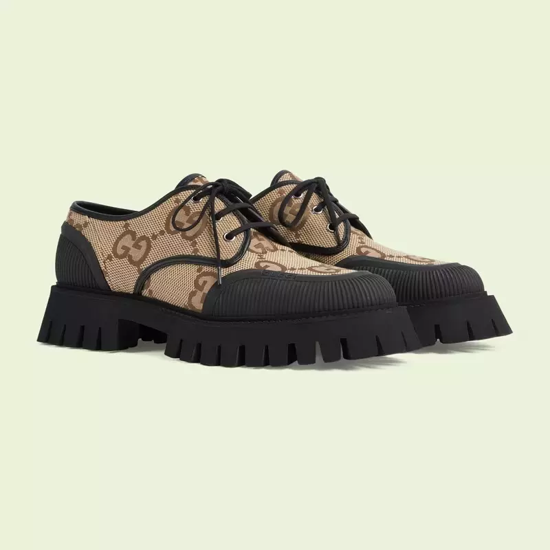 Chaussures à lacets homme Gucci Z3402 ébène maxi GG suprême toile pointure 11 Gucci