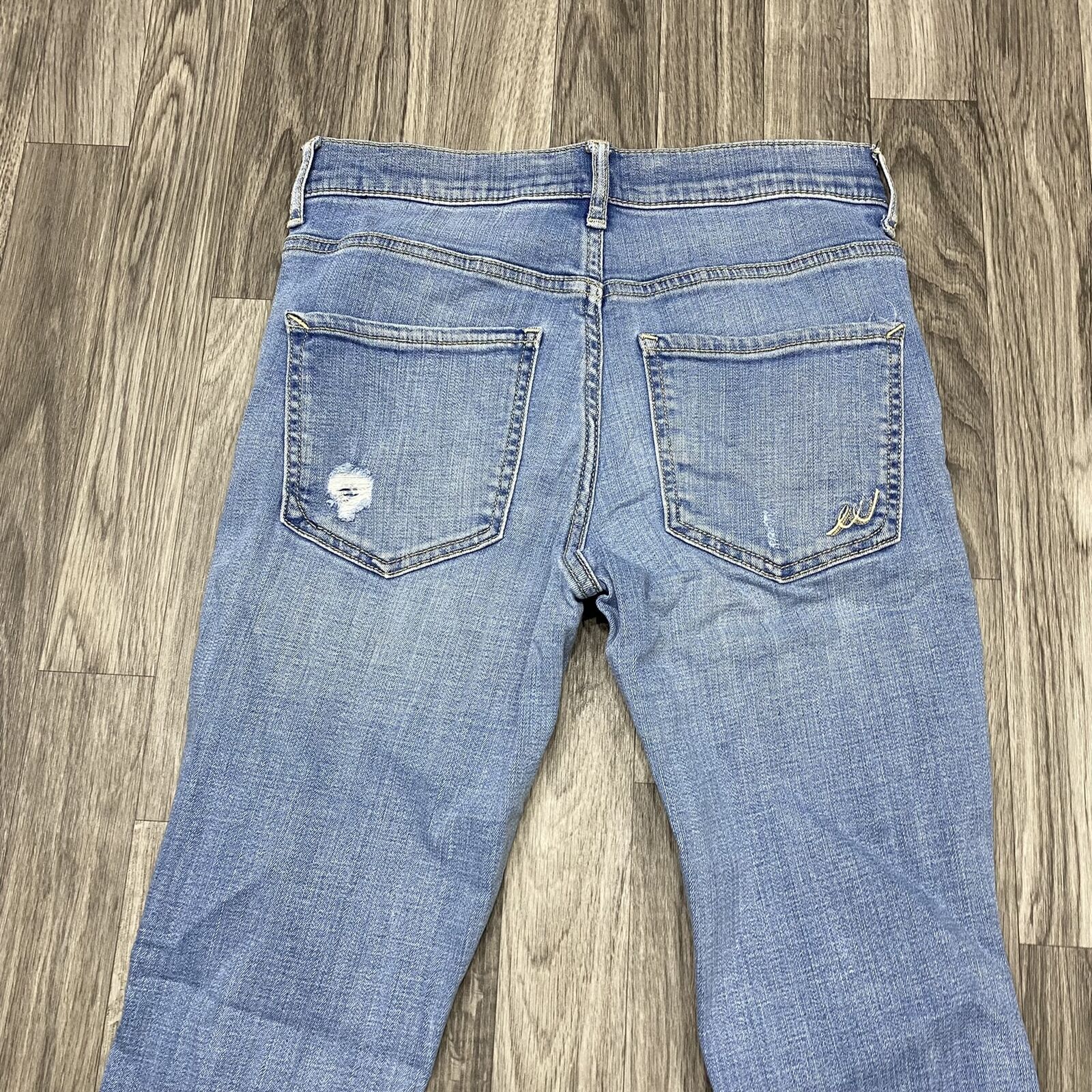 EXPRESS Performance Stretch Cropped Legging Blue … - image 6