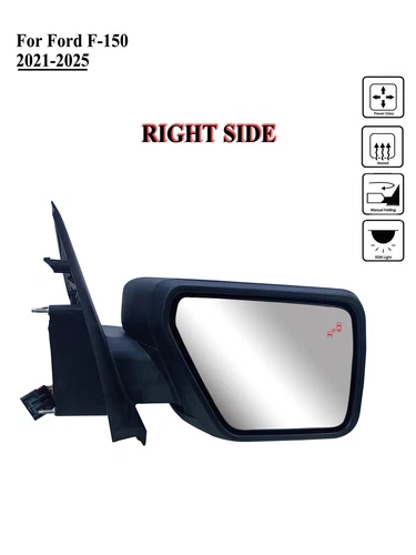 Passenger Right Side Mirror Power with BLIS Manual Fold for 21 to 25 Ford F-150