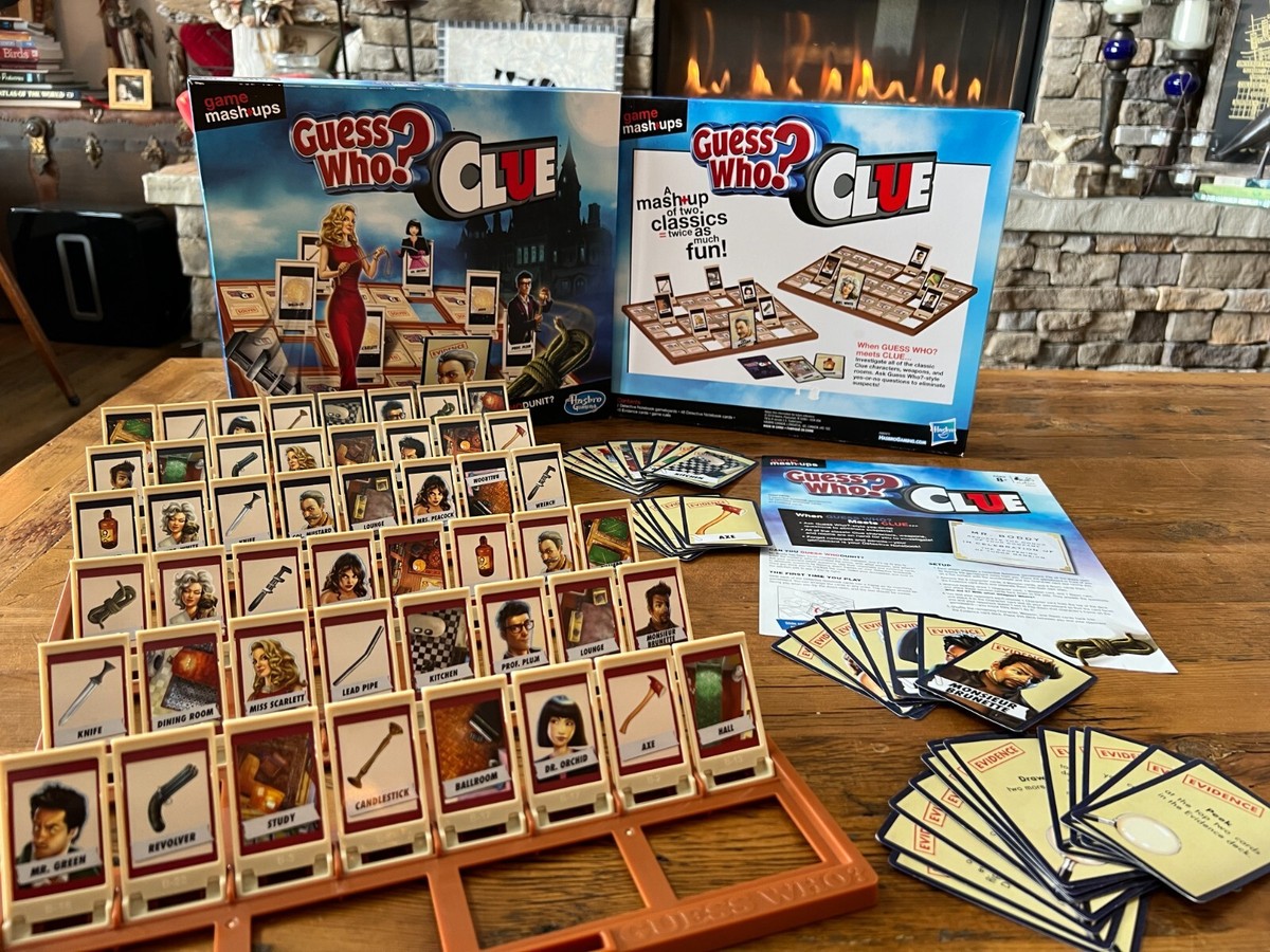 2019 Guess Who? Clue Game Mash Ups Hasbro Board Game #8833 Players  COMPLETE!