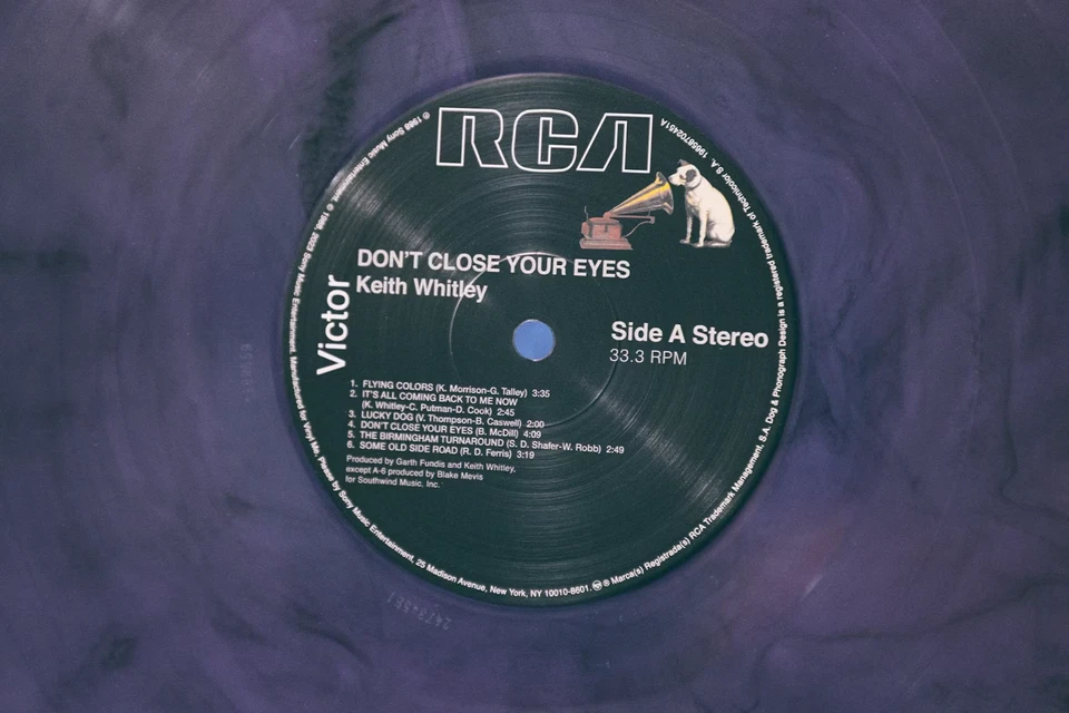 KEITH WHITLEY DON'T CLOSE YOUR EYES VINYL NEW! LIMITED 180GM LAVENDER MARBLE LP! - Image 4 of 4