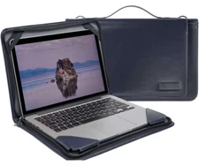 Broonel Blue Faux Leather Laptop Messenger Case For 14 inch Laptops NEW