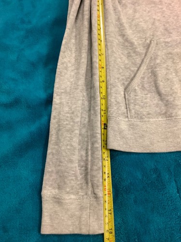 Juicy Couture Heather Grey Zip Up Hoodie Low Rise Straight Leg Pants 26 x 31 XS - Picture 6 of 15