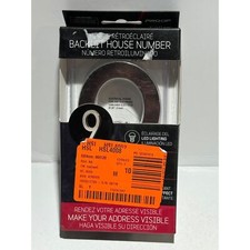 Klassen 5 in. Satin Nickel LED Backlit House Number 9- AL66009