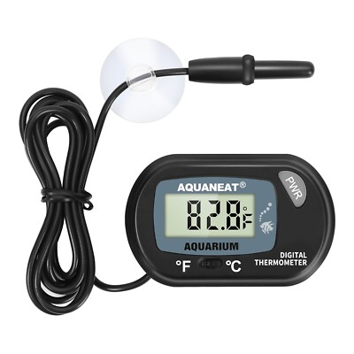 #ad AQUANEAT Aquarium Thermometer Digital Fish Tank Terrarium Water Temperature Test $7.99