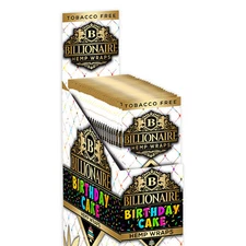 Billionaire Wraps - Birthday Cake Flavor for Rolling (Box of 25 Pouches)