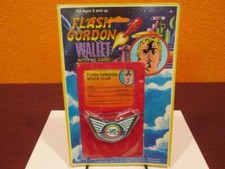 1979 FLASH GORDON SPACE CLUB SCI-FI WALLET I.D. CARD SET MOC RACK TOY LARAMI