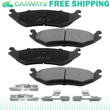 Rear Ceramic Brake Pads w/Hardware for 2005-2016 2017 2018 Dodge Ram 1500 5 Lug