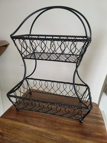 Abstufiges Tablettregal Küche/Bad Organizer schwarz Metall groß - Bild 2 von 6