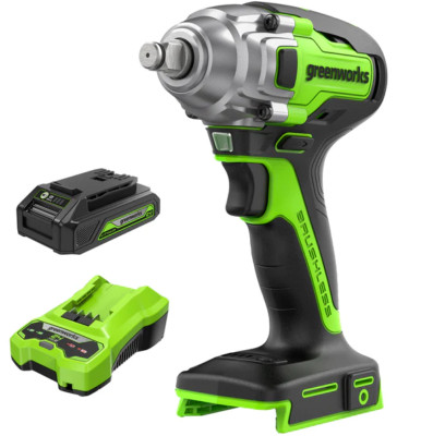 Greenworks 3806902 24V 1/2'' Cordless Battery Impact Wrench w/ Battery & Charger
